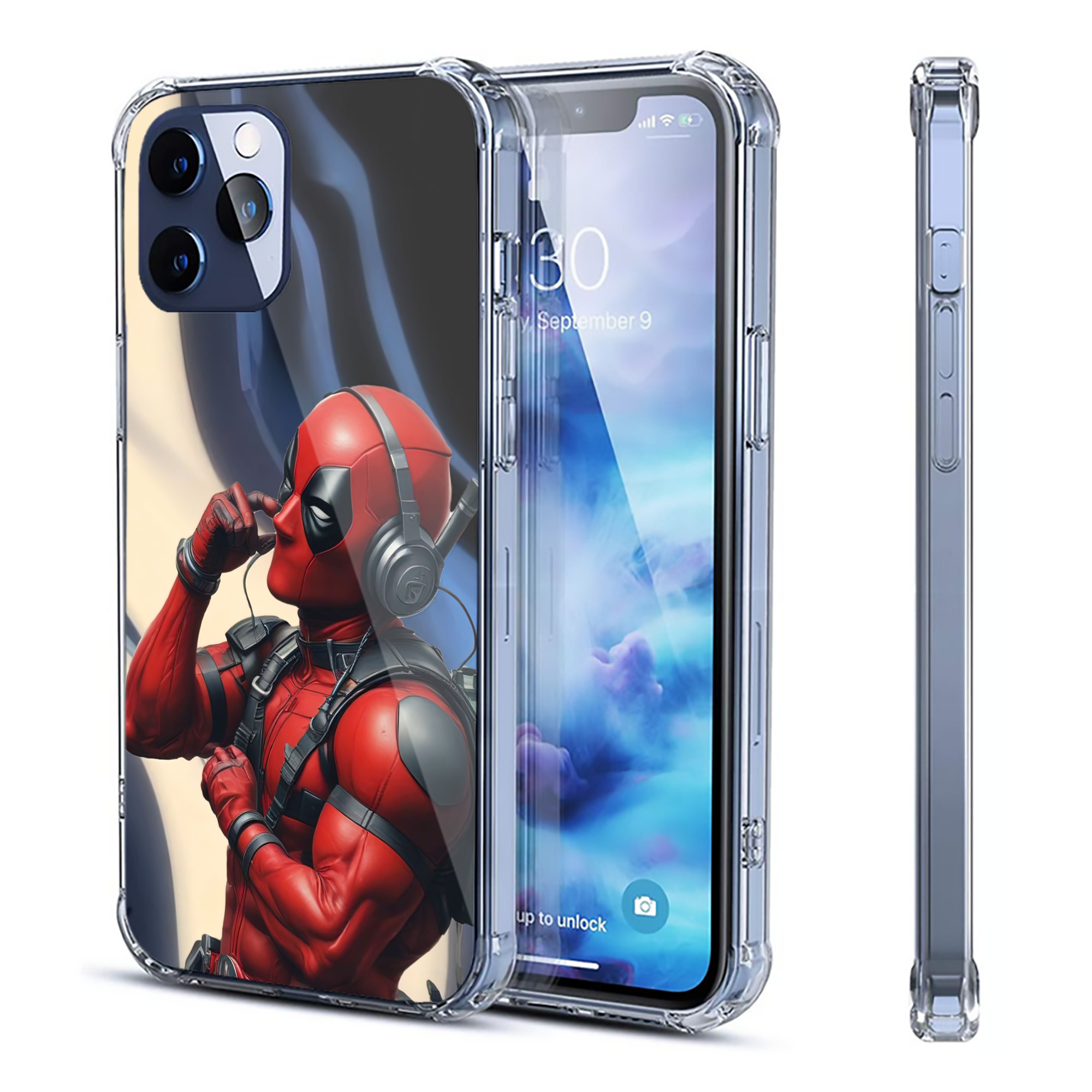 （画像用） Deadpool デッドプール 【iPhone 12シリーズ対応】透明スマホケース（クリアソフトケース）